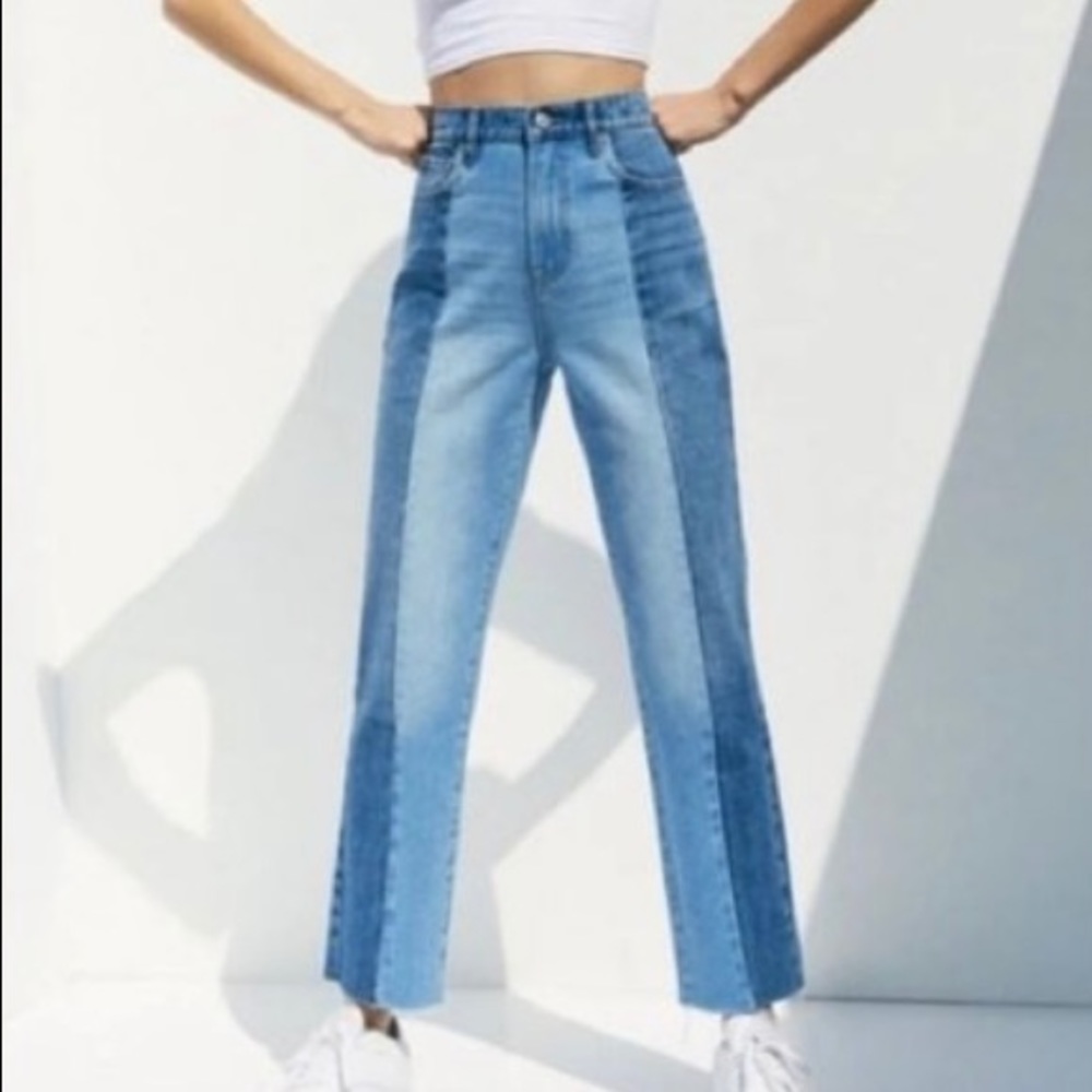 Urban Outfitters BDG Jessye two tone high rise cropped wide leg  jeans 29